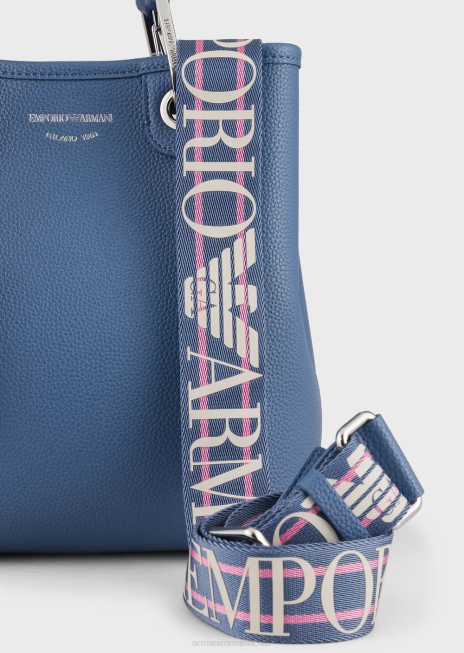 femei R802G694 geantă shopper verticală myea cu imprimeu de cerb Armani albastru