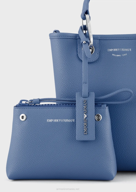 femei R802G694 geantă shopper verticală myea cu imprimeu de cerb Armani albastru