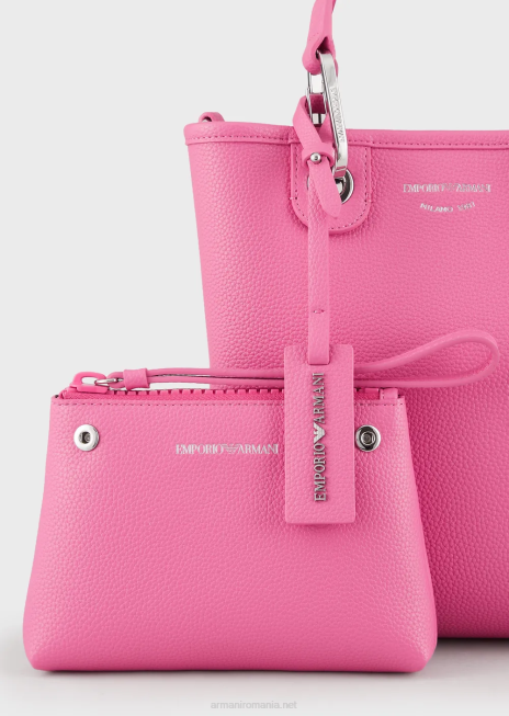 femei R802G695 geantă shopper verticală myea cu imprimeu de cerb Armani fucsie