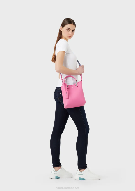 femei R802G695 geantă shopper verticală myea cu imprimeu de cerb Armani fucsie