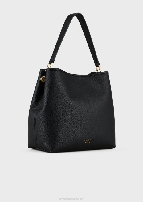 femei R802G696 geantă de umăr myea cu imprimeu cerb Armani negru adânc