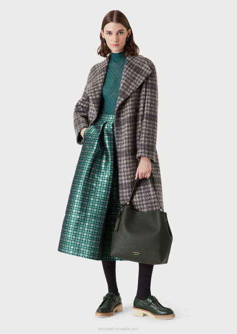 femei R802G697 geantă de umăr myea cu imprimeu cerb Armani padure verde