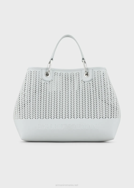 femei R802G705 geanta shopper armani sustainability values ​​medium myea cu motiv chevron perforatgheaţă