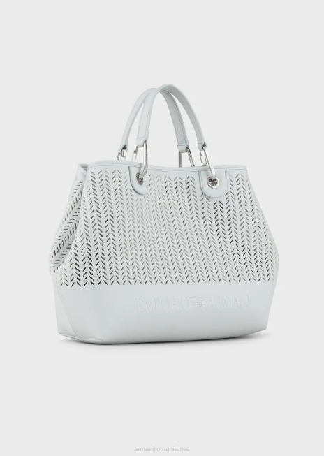 femei R802G705 geanta shopper armani sustainability values ​​medium myea cu motiv chevron perforatgheaţă