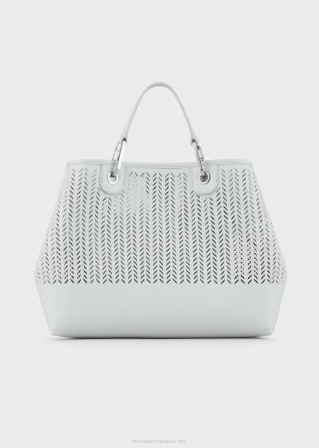 femei R802G705 geanta shopper armani sustainability values ​​medium myea cu motiv chevron perforatgheaţă