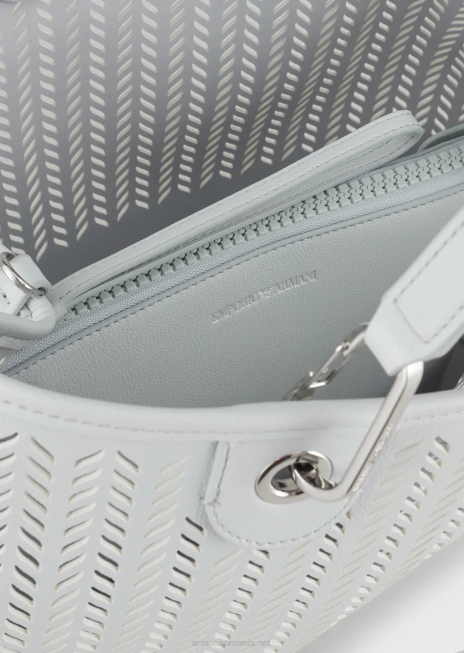 femei R802G705 geanta shopper armani sustainability values ​​medium myea cu motiv chevron perforatgheaţă