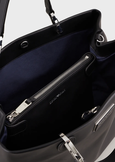 femei R802G716 geanta shopper medium myea din piele ecologica Armani negru