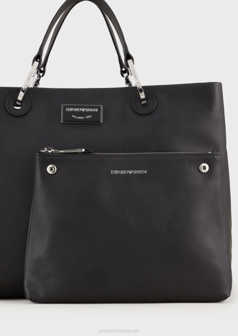 femei R802G716 geanta shopper medium myea din piele ecologica Armani negru