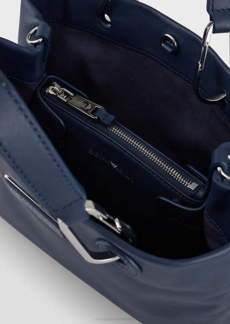 femei R802G718 geanta shopper mica myea din piele ecologica Armani albastru marin