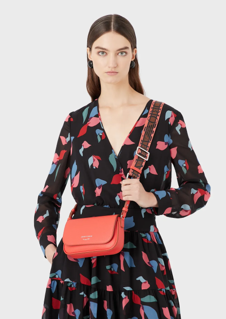 femei R802G577 geanta mini cu imprimeu caprioara Armani portocale