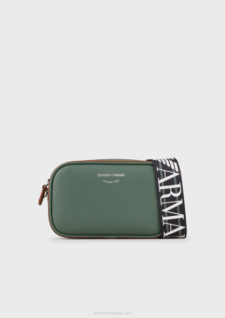 femei R802G584 carcasă pentru cameră cu imprimeu de căprioare cu curea de umăr Armani verde