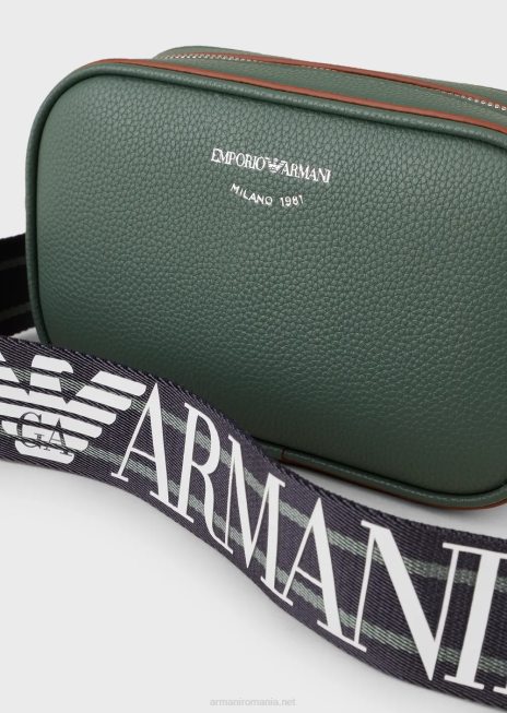 femei R802G584 carcasă pentru cameră cu imprimeu de căprioare cu curea de umăr Armani verde