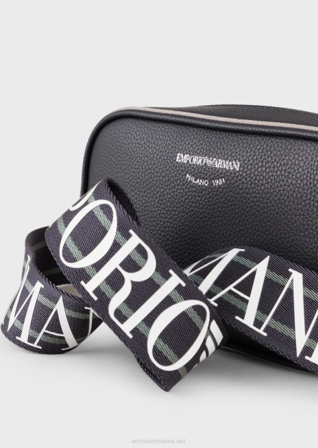 femei R802G585 carcasă pentru cameră cu imprimeu de căprioare cu curea de umăr Armani albastru marin