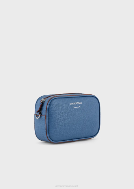 femei R802G587 carcasă pentru cameră cu imprimeu de căprioare cu curea de umăr Armani albastru