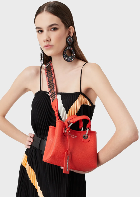 femei R802G599 mini geanta myea cu imprimeu de cerb Armani portocale