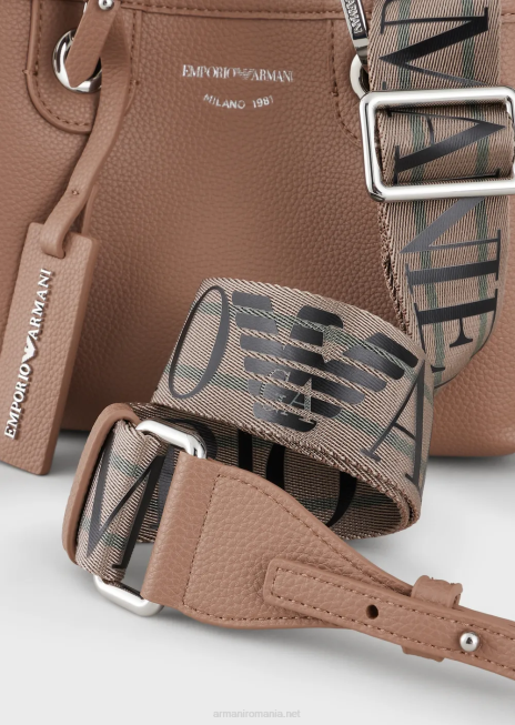 femei R802G601 mini geanta myea cu imprimeu de cerb Armani cămilă