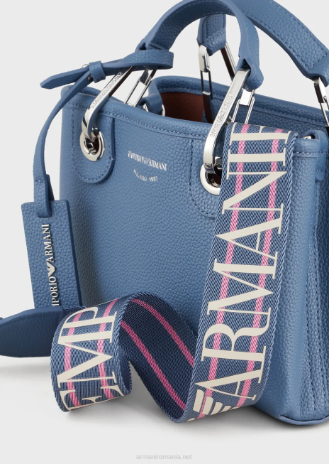 femei R802G604 mini geanta myea cu imprimeu de cerb Armani albastru