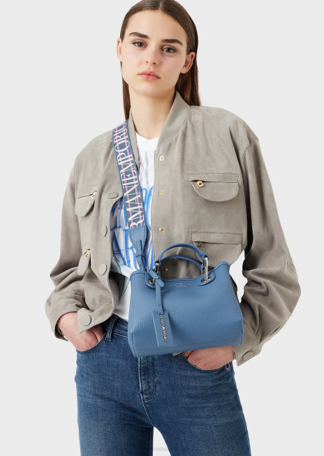 femei R802G604 mini geanta myea cu imprimeu de cerb Armani albastru