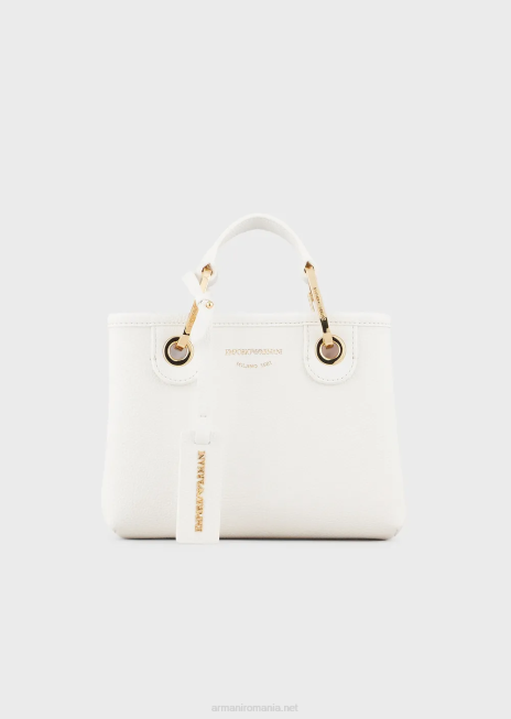 femei R802G607 mini geanta myea cu imprimeu de cerb Armani alb
