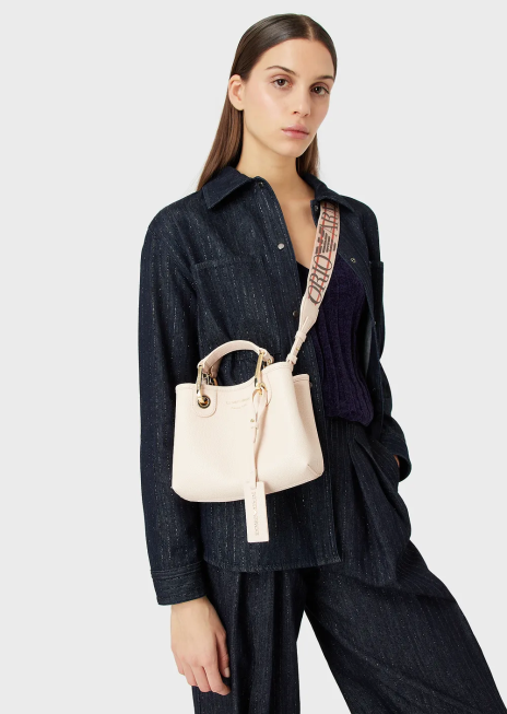 femei R802G608 mini geanta myea cu imprimeu de cerb Armani nud