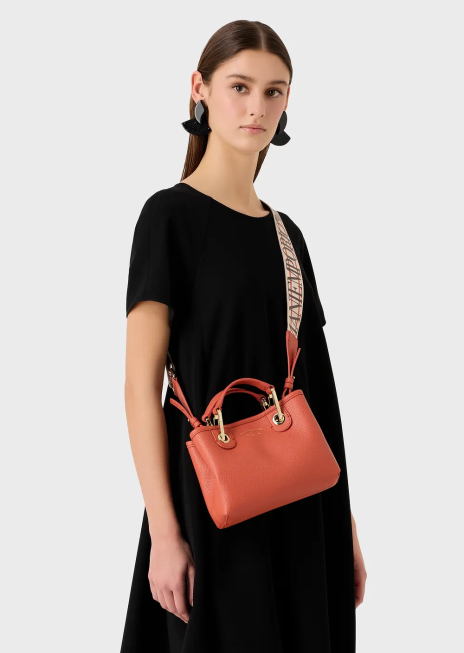 femei R802G609 mini geanta myea cu imprimeu de cerb Armani maro