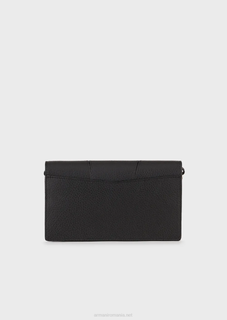 femei R802G613 Geantă de umăr din piele de căprioară imprimată cu suport pentru carduri Armani