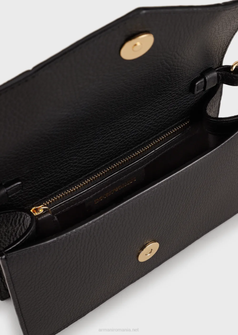 femei R802G613 Geantă de umăr din piele de căprioară imprimată cu suport pentru carduri Armani