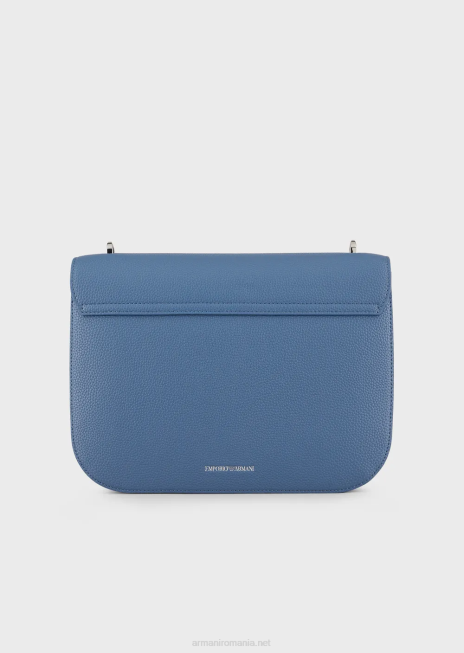 femei R802G616 geantă de umăr cu clapă cu imprimeu căprior Armani albastru