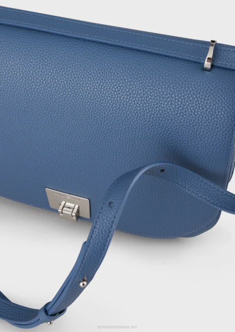 femei R802G616 geantă de umăr cu clapă cu imprimeu căprior Armani albastru