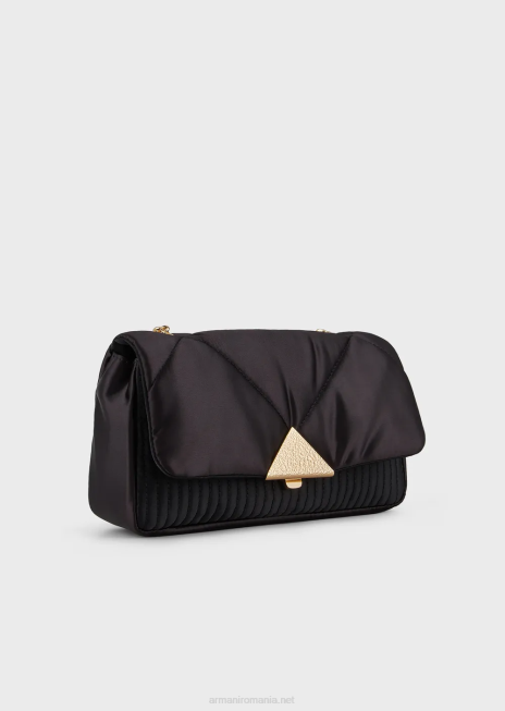 femei R802G620 geantă clutch matlasată din satin cu curea de umăr Armani două tone