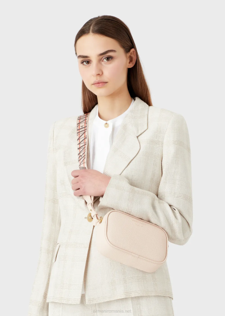 femei R802G626 carcasă pentru cameră cu imprimeu de căprioare cu curea de umăr Armani nud