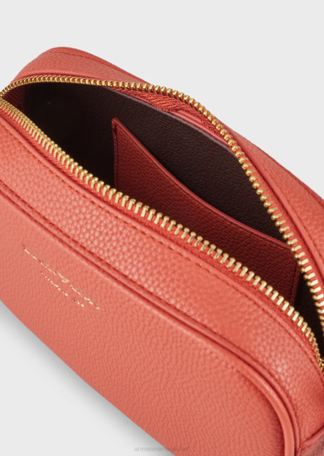 femei R802G627 carcasă pentru cameră cu imprimeu de căprioare cu curea de umăr Armani maro