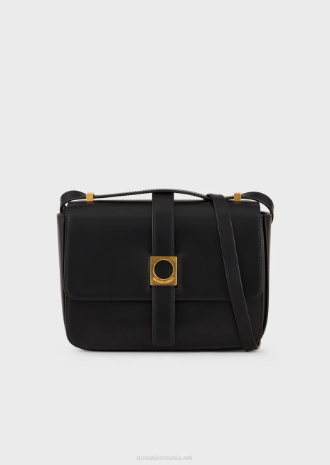 femei R802G630 geanta de umar din piele Armani negru