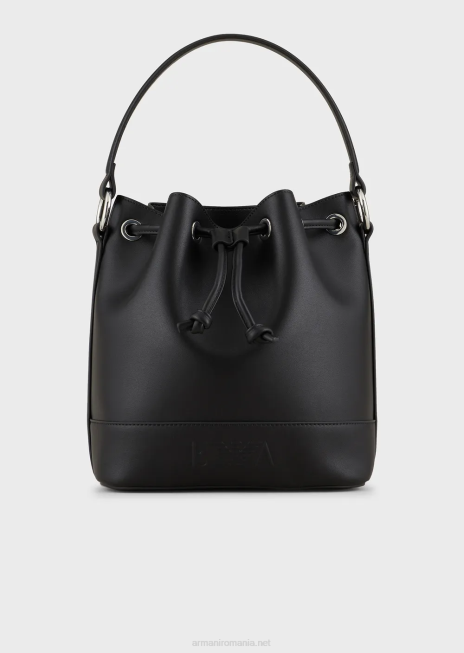 femei R802G740 geantă găleată cu curea de umăr Armani negru