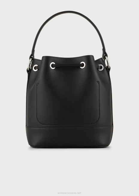 femei R802G740 geantă găleată cu curea de umăr Armani negru