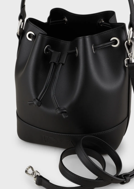 femei R802G740 geantă găleată cu curea de umăr Armani negru