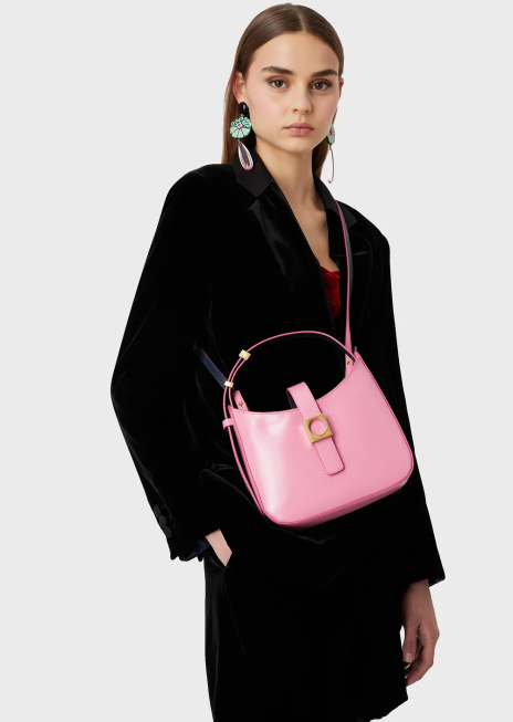 femei R802G635 geantă hobo din piele periată cu curea Armani roz