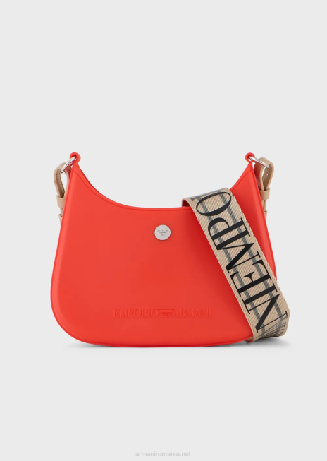 femei R802G643 geanta de umar din pvc reciclat Armani roșu