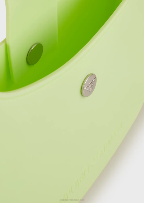 femei R802G644 geanta de umar din pvc reciclat Armani verde deschis
