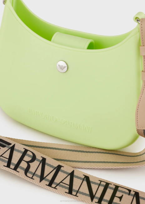 femei R802G644 geanta de umar din pvc reciclat Armani verde deschis