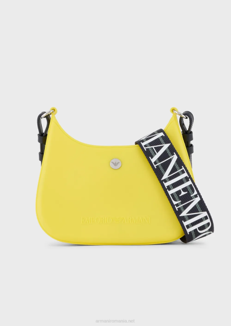 femei R802G645 geanta de umar din pvc reciclat Armani galben