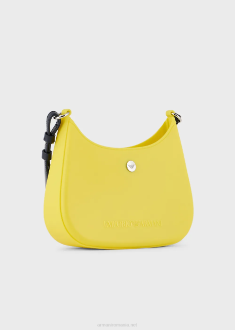 femei R802G645 geanta de umar din pvc reciclat Armani galben
