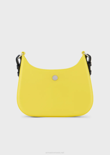 femei R802G645 geanta de umar din pvc reciclat Armani galben