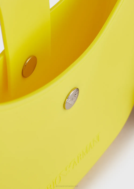 femei R802G645 geanta de umar din pvc reciclat Armani galben