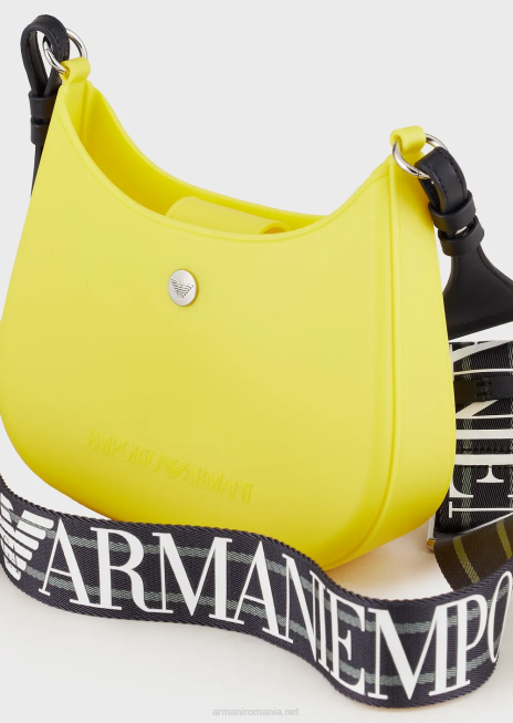 femei R802G645 geanta de umar din pvc reciclat Armani galben