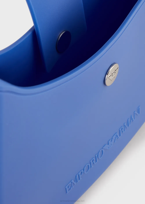 femei R802G646 geanta de umar din pvc reciclat Armani albastru electric