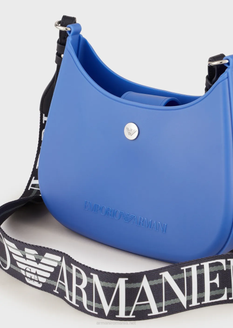 femei R802G646 geanta de umar din pvc reciclat Armani albastru electric