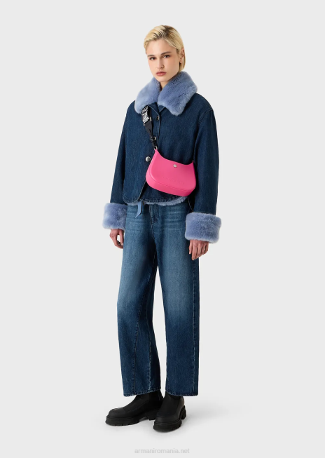 femei R802G647 geanta de umar din pvc reciclat Armani verde