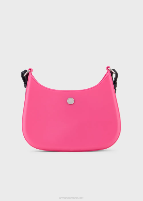 femei R802G648 geanta de umar din pvc reciclat Armani fucsie