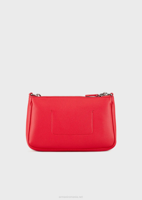 femei R802G653 mini geantă dublă cu imprimeu de căprioare cu curea de umăr Armani roșu